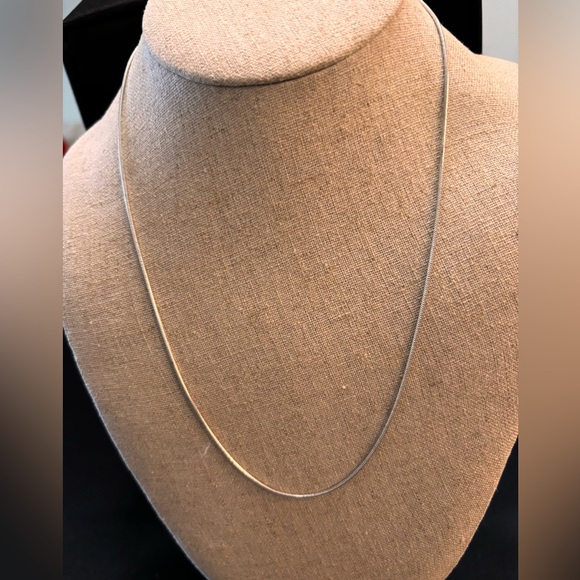 925 Sterling Silver Jewelry - Sleek Sterling Silver Snake Chain Necklace